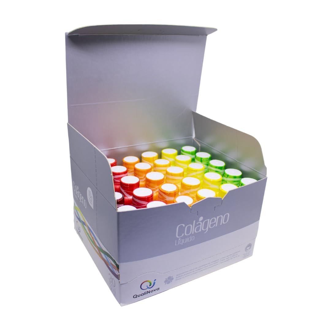 QUALINOVA QUALINOVA Liquid Collagen Supplements Variety Pack for Women - Daily Dose of Tropical Flavors with Essential Nutrients (10g Collagen / 1.86 fl oz - 30 Count)