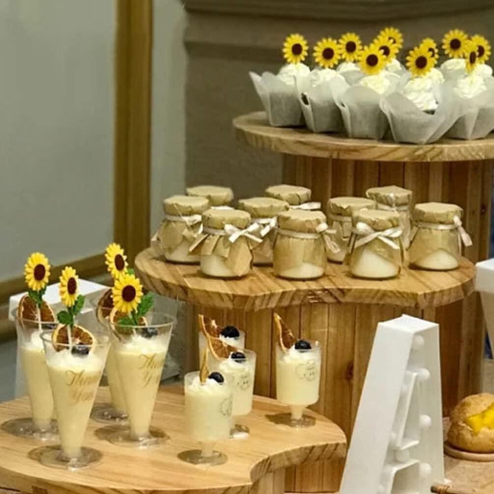 EXCEART EXCEART 12pcs Cute Sunflower Cupcake Toppers Summer Party Fruit Picks Luau Cocktail Pick Hawaiian Toothpicks Cake Decorations for Birthday Baby Shower Supplies