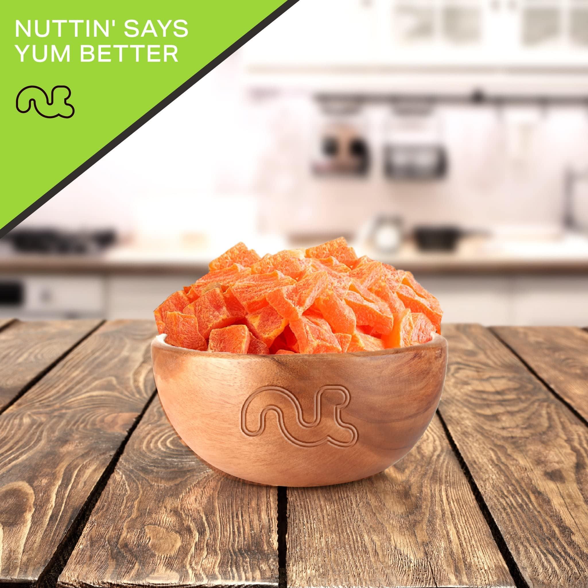 Nut Cravings NUT CRAVINGS Dry Fruits - Sun Dried Papaya Chunks, (16oz - 1 LB) Packed Fresh in Resealable Bag - Sweet Snack, Healthy Food, Naturally Grown, Vegan, Kosher Certified