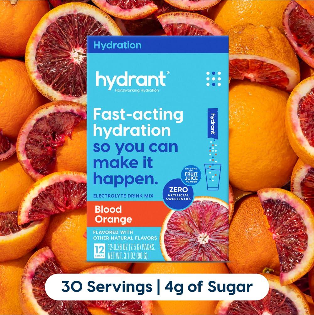 HYDRANT HYDRANT Blood Orange Rapid Hydration Drink Mix, 3.1 OZ