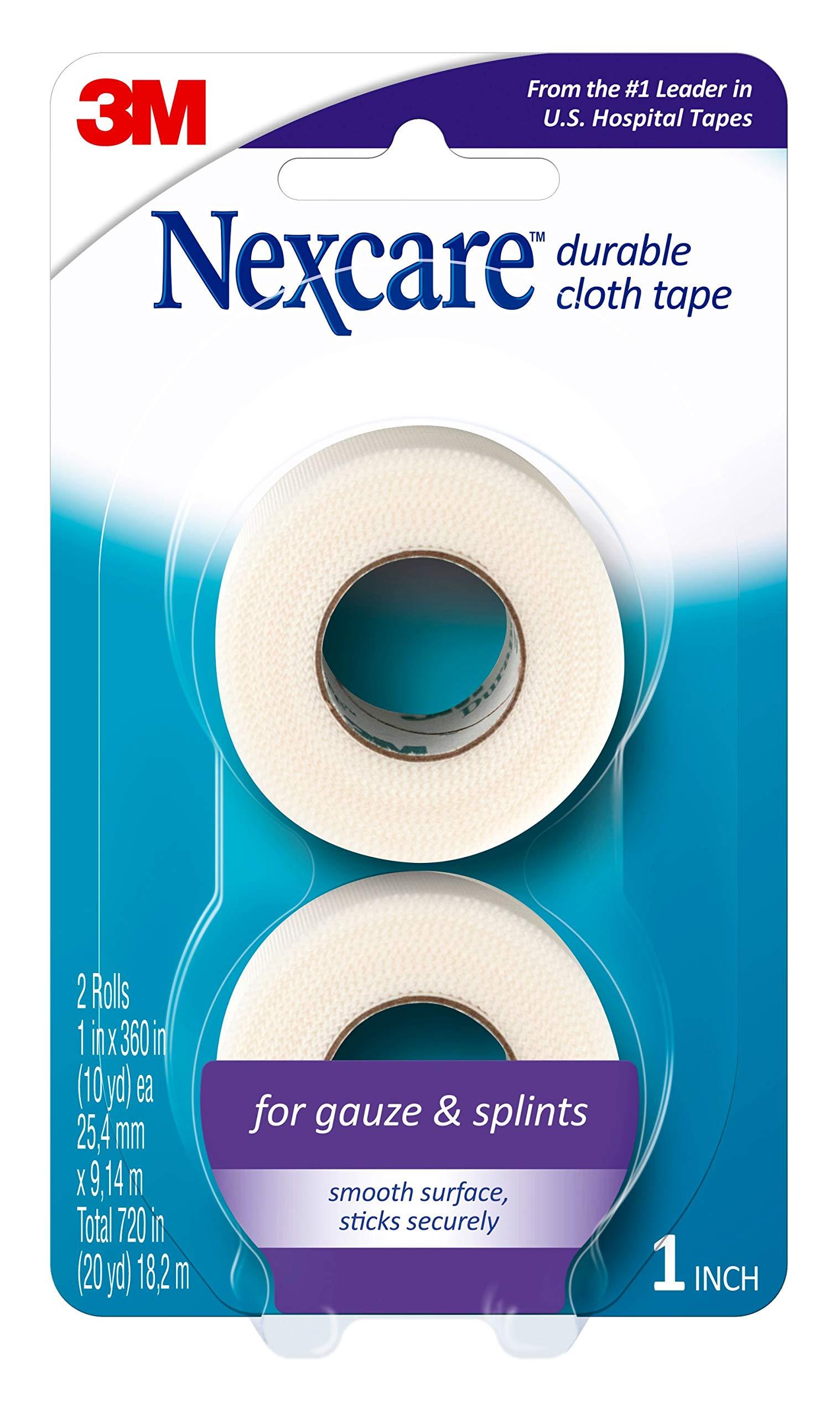 Nexcare Nexcare Durapore Durable Cloth Tape, From the #1 Leader in U.S. Hospital Tapes, 1 Inch X 10 Yards, 6 Rolls
