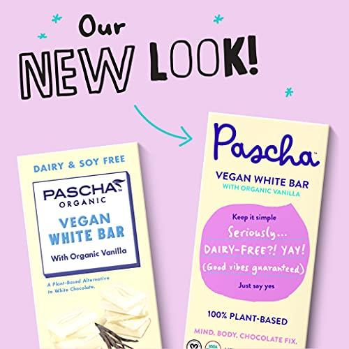 Pascha Pascha Organic Vegan White Chocolate Bars, UTZ, Gluten Free, Non GMO, 10 Count(Pack of 1)
