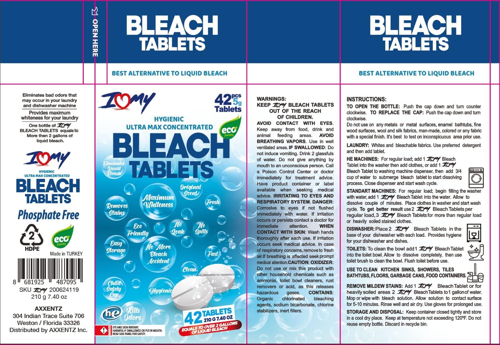 AXXENTZ BLEACH TABLETS