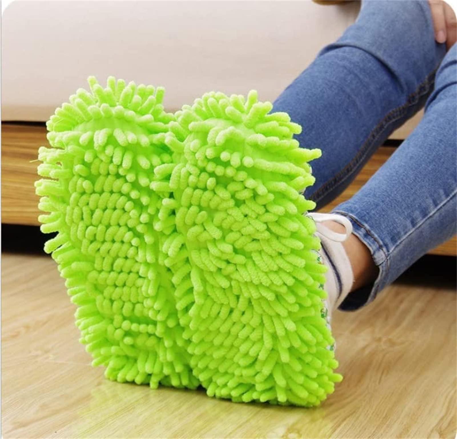 xiaojun xiaojun 3-Pairs Mop Slippers, Microfiber Mop Socks, Lazy Cleaning Shoe Covers for Floor Cleaning,Soft Washable Reusable Microfiber Foot Socks Floor Cleaning Tools Shoe Cover,Pink