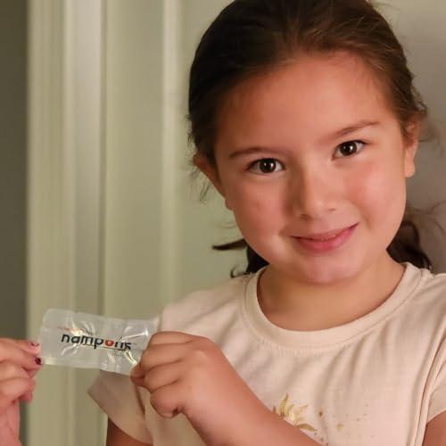 Nampons Nampons Kids Nosebleed Stoppers - 12 Easy to Use Nose Bleed Stopper Plugs Kit for Kids. Trusted by Pediatricians. Hypoallergenic Clotting Agent Stops Nosebleeds Fast On Contact. Safe and Pain-Free