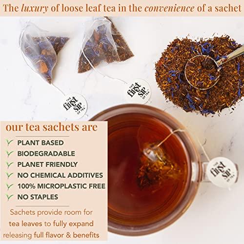 The Spice Hut Rooibos Blueberry, Tea Bags, Elderberry, Hibiscus, Apple, Caffeine Free, Hot & Iced Tea, Antioxidants - 16 Cups | The Spice Hut, First Sip Of Tea