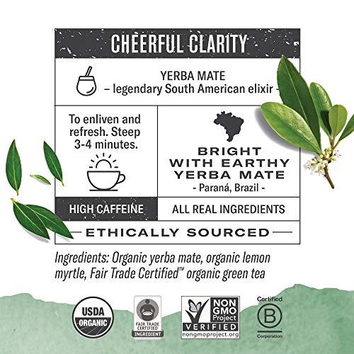 Numi Numi Organic Tea Mate Lemon, 18 Count (Pack of 6) Box of Tea Bags Yerba Mate Green Tea Blend