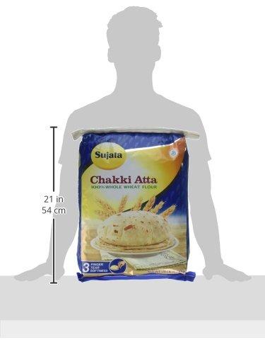 Sujata Sujata Chakki Atta, Whole Wheat Flour, 20-Pound Bag