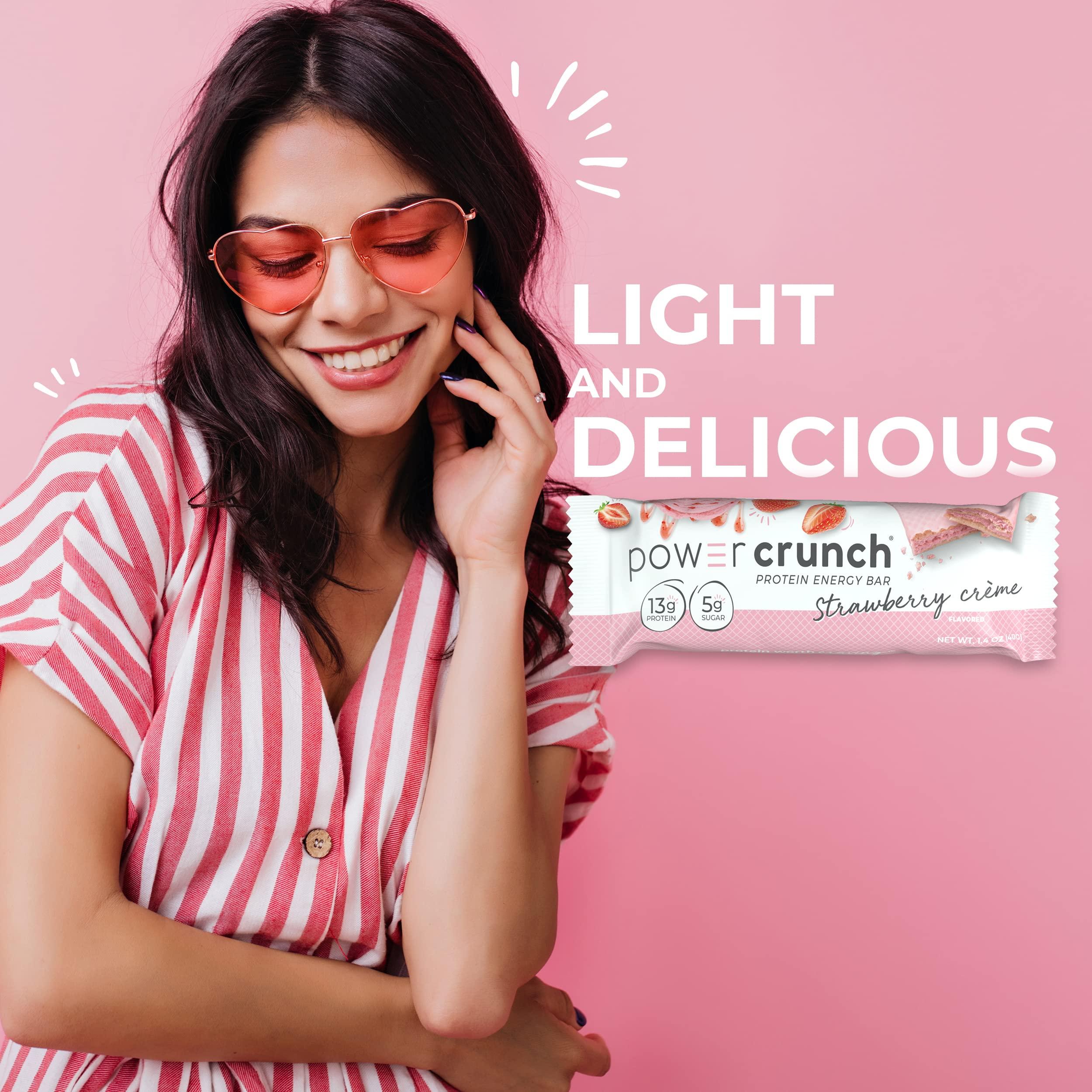 Power Crunch Power Crunch Protein Wafer Bars, French Vanilla & Strawberry Crme, 1.4 Ounce (12 Count) Bundles
