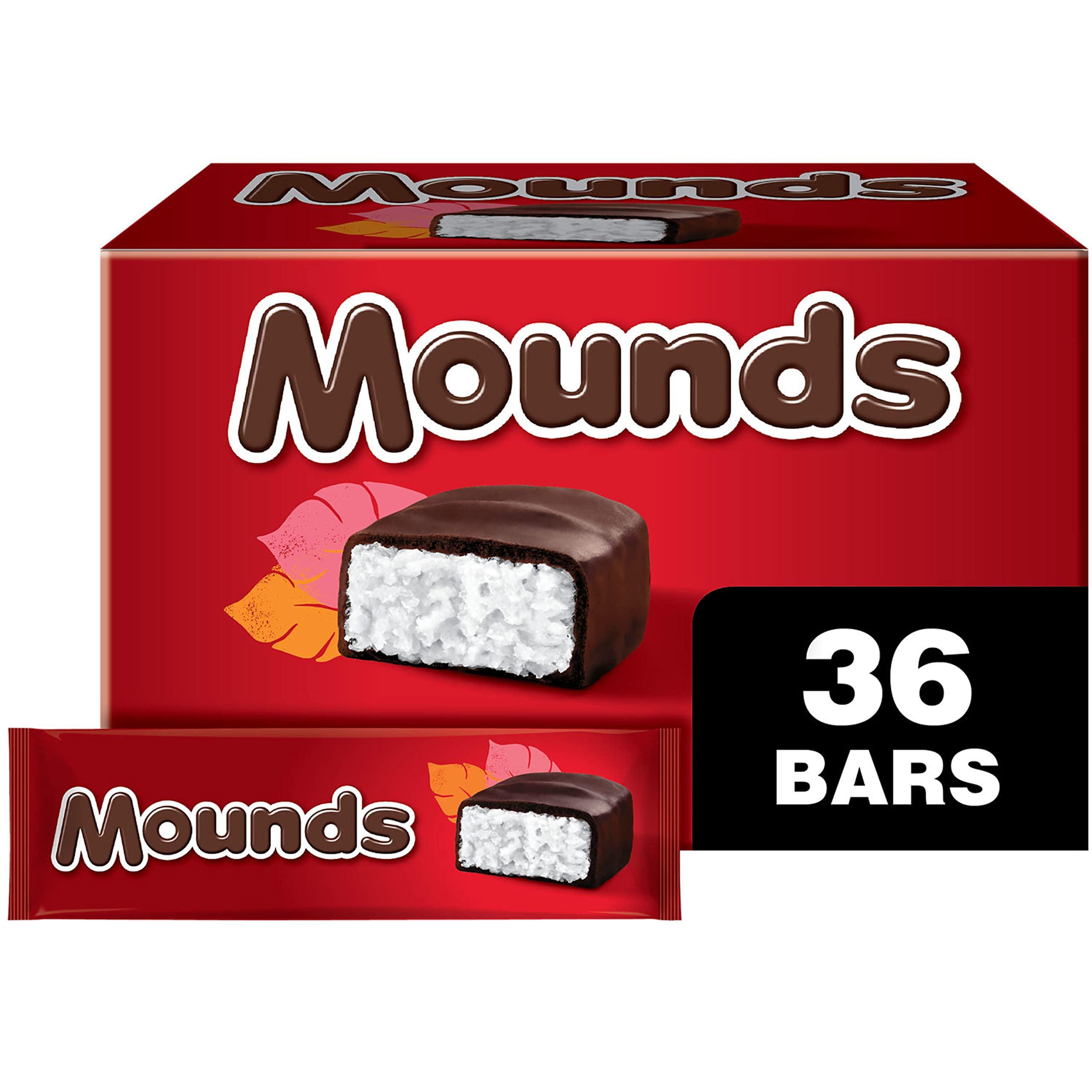 Mounds MOUNDS Dark Chocolate and Coconut Candy Bars, 1.75 oz (36 Count)