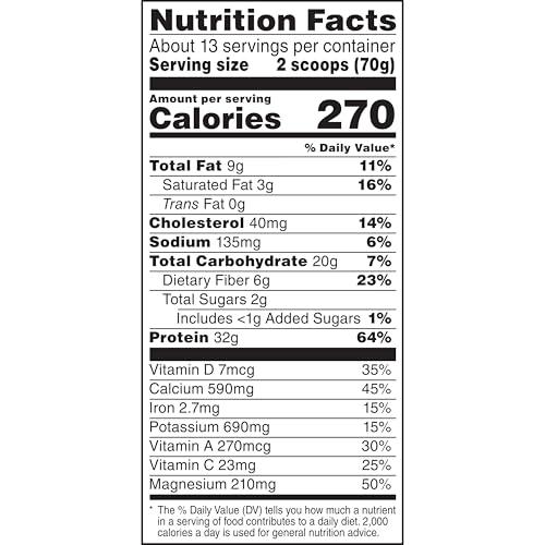 Muscle Milk Muscle Milk Genuine Protein Powder, Chocolate, 1.93 Pounds, 12 Servings, 32g Protein, 3g Sugar, Calcium, Vitamins A, C & D, NSF Certified for Sport, Energizing Snack, Packaging May Vary