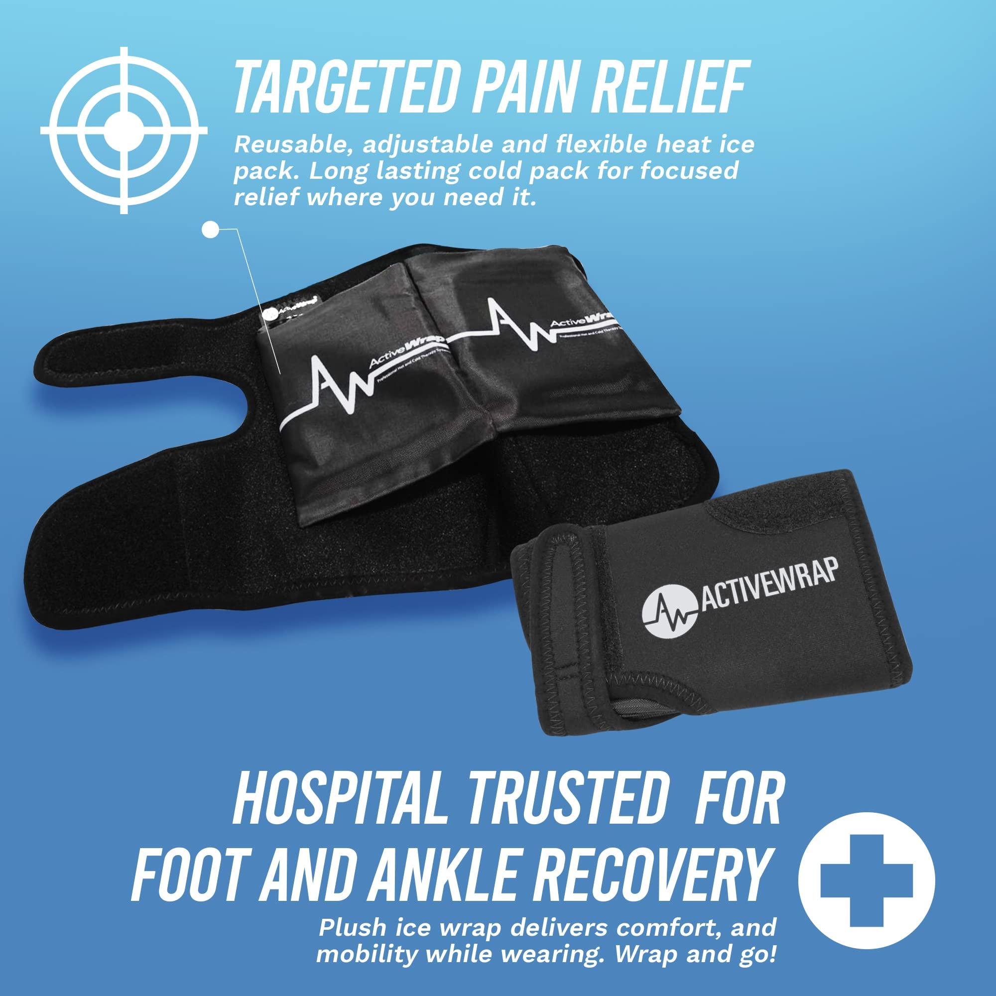 AW ACTIVEWRAP ActiveWrap Foot and Ankle Ice Pack and Hand & Wrist Ice Pack Wrap With Reusable Hot & Cold Packs