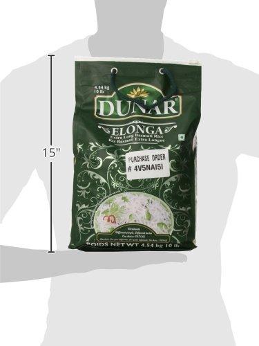 Dunar Dunar - Elonga Basmati Rice Premium 1121 Long Grain, 10 Lb