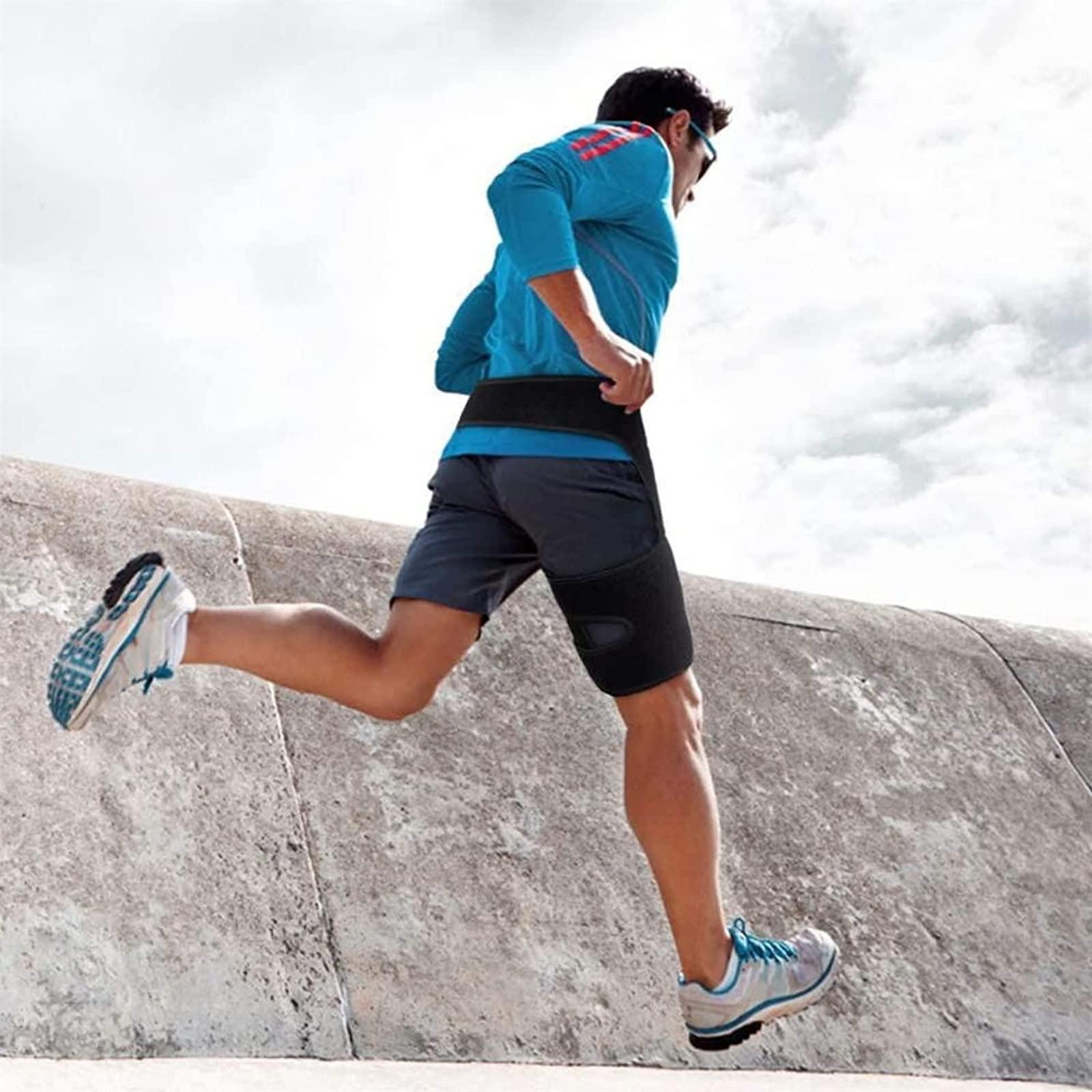 HIIGH HIIGH Hip Brace Sciatica Pain Relief Brace Thigh Hamstring Compression Support Wrap Stabilizer for Groin Hip Flexor SI Joint for Arthritis Bursitis Sciatic Nerve Pain Sciatica Thigh Hamstring