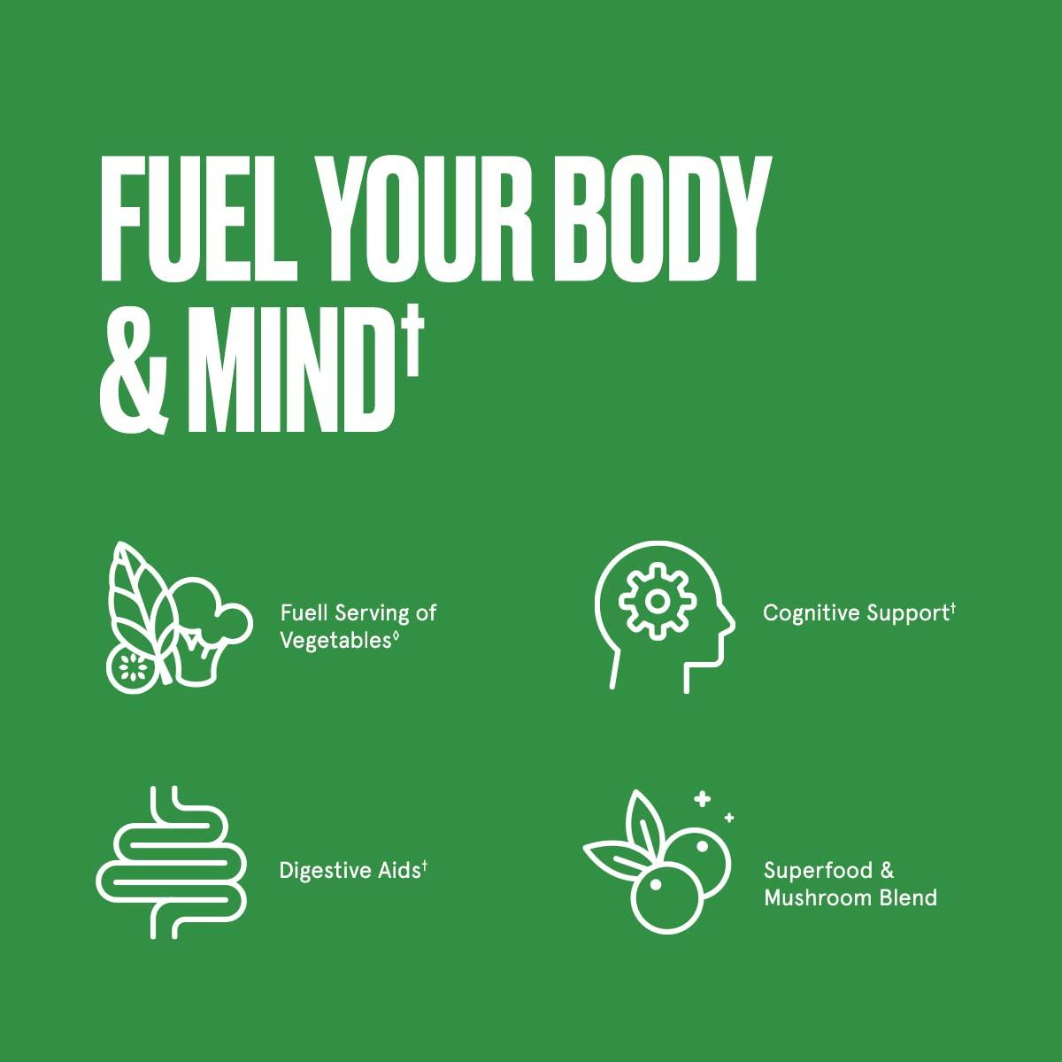 Bulletproof Bulletproof Greens Packets, 15 Count, Daily Greens Powder with Superfoods and Nootropics, Full Serving of Vegetables, Essential Nutrients