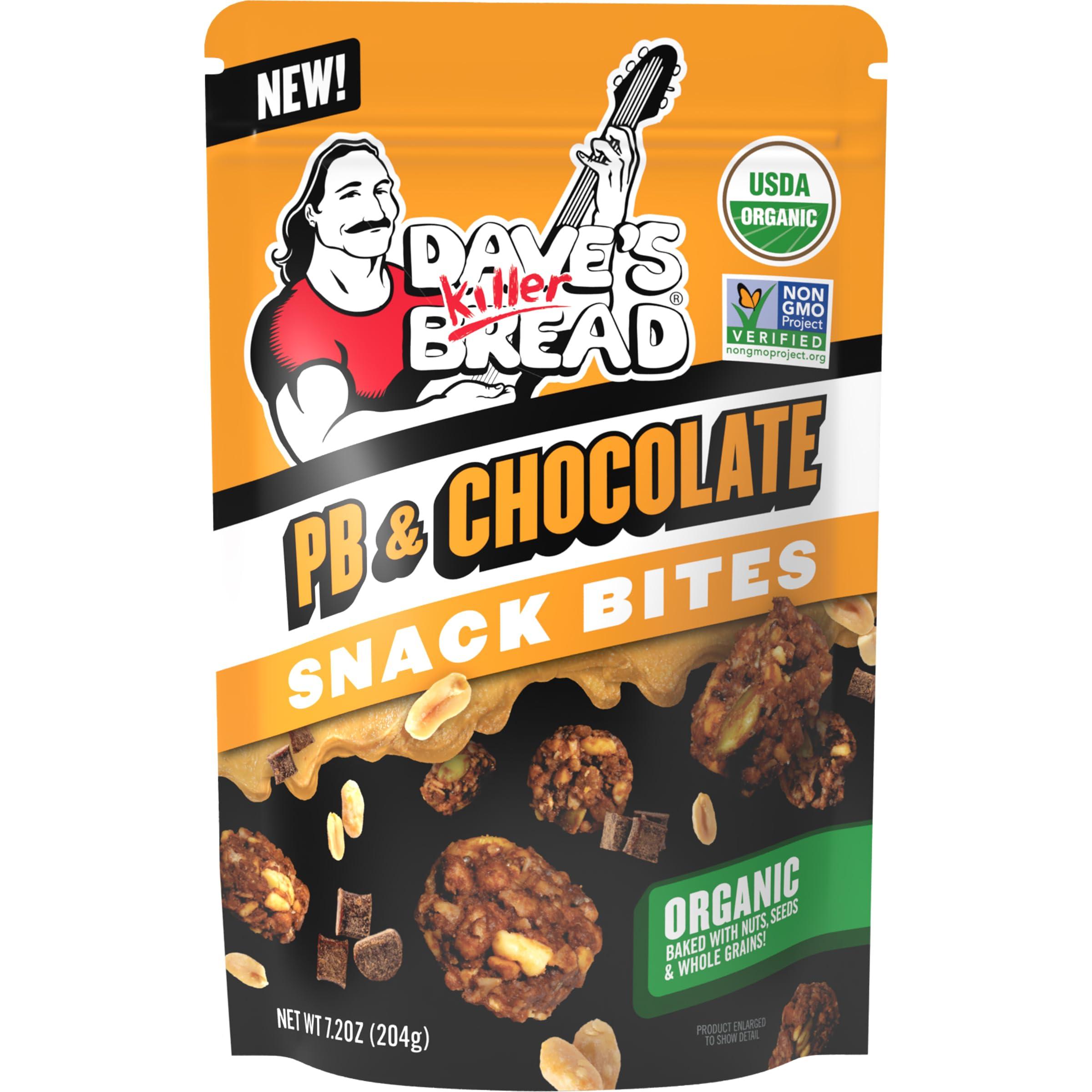 Dave\'s Killer Bread Dave\'s Killer Bread PB & Chocolate Organic Snack Bites, Organic Snacks, 7.2 oz