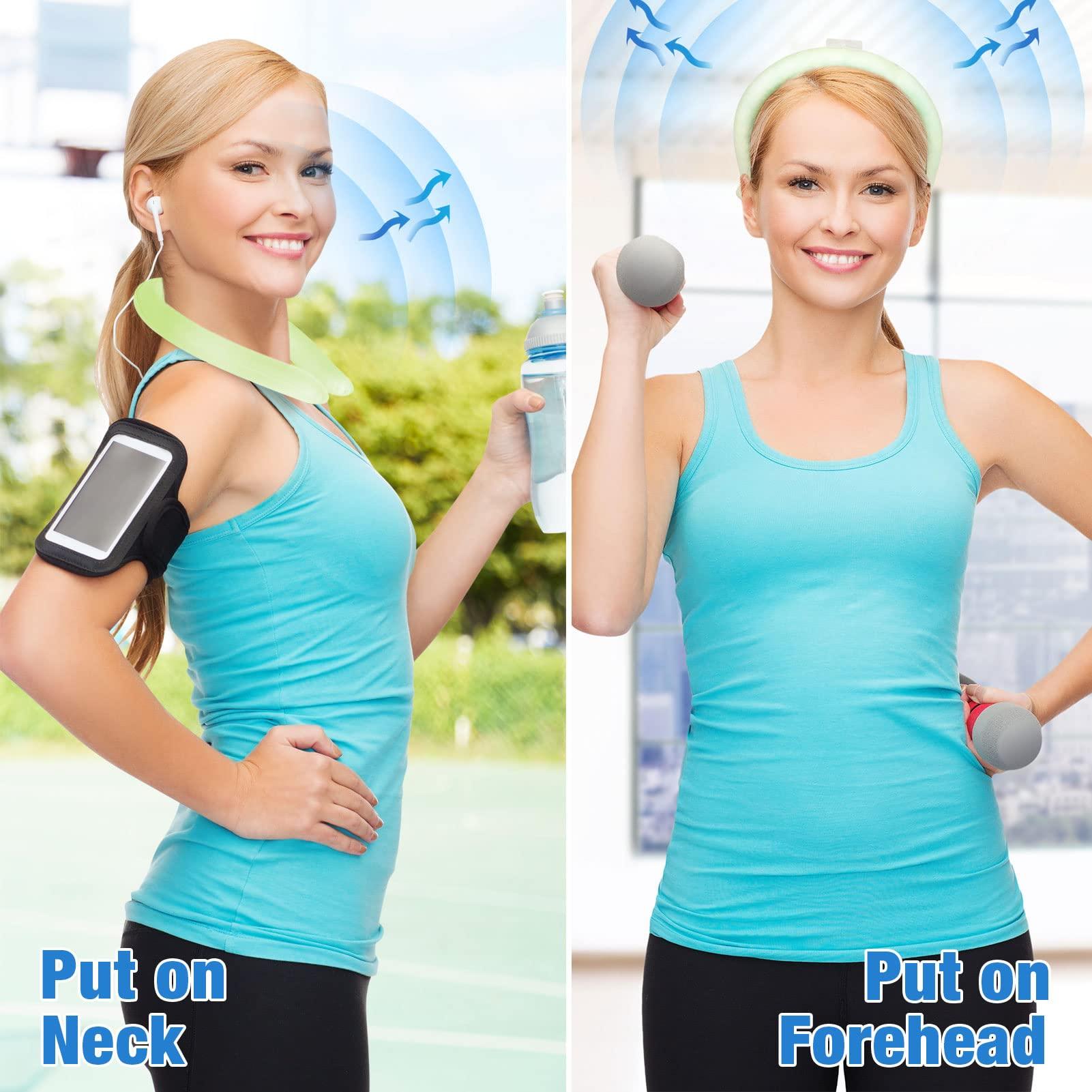 WILLOW WEAVE Cooling Neck Wraps Neck Cooling Tube Neck Coolers for Extremely Hot Weather, Reusable Neck Ice Pack Wrap, Keeping Cool in The Heat, Instant Cooling Refresh for Hot Flashes Menopause Outworks(Green)