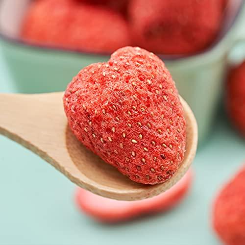 homeemoh homeemoh Freeze Dried Fruits Chunks, 250g(8.82oz) Large Bulk Bag Natural Organic Fruits Snacks Chunks, Non-GMO,Strawberry