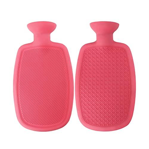 BYVOV BYVOV Silicone Hot Water Bottle,2L BPA Free,Durable Hot Water Bag for Pain Relief for Neck Shoulder,Hot Compress and Heat Therapy,Red