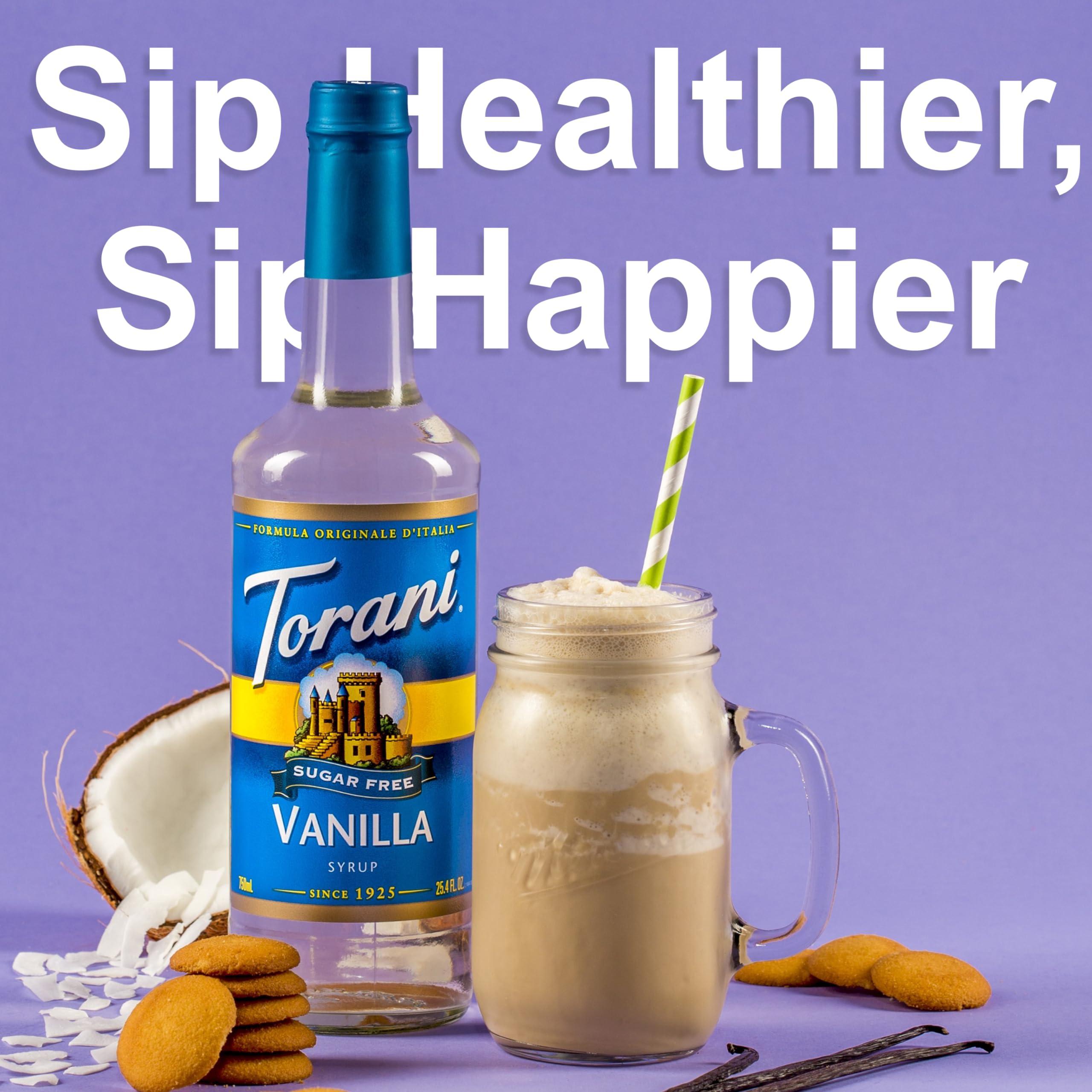 Jimoco Coffee Syrup Variety Pack - Sugar Free Caramel & Vanilla Syrup for Coffee with 2 Jimoco Syrup Pump Dispenser Compatible with 25.4 Ounces Syrup Bottle - Flavoring For Coffe, Soda, Frappes, Lattes