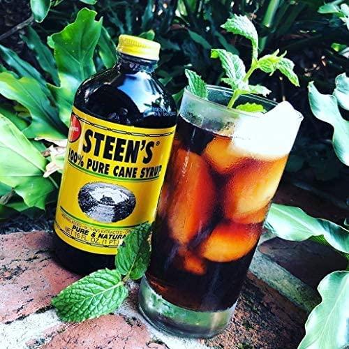 Ronro Steen's 100% Pure Cane Syrup, 16fl. oz, Steen's Cane Vinegar 12oz Made in Louisiana Great for Desserts, Beverages and Specialty Cocktails