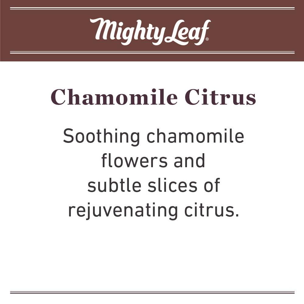 Mighty Leaf Mighty Leaf Whole Leaf Tea Pouches, Chamomile Citrus, 15/Box (510136)