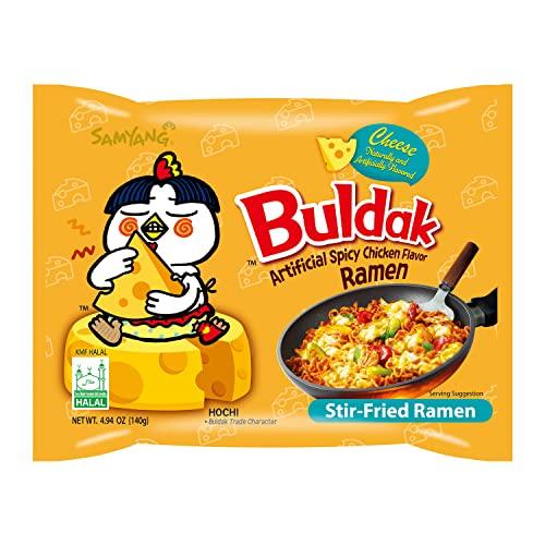 Samyang Samyang Buldak Cheese Spicy Hot Chicken Stir-Fried Noodles 4.94oz (Pack of 5)