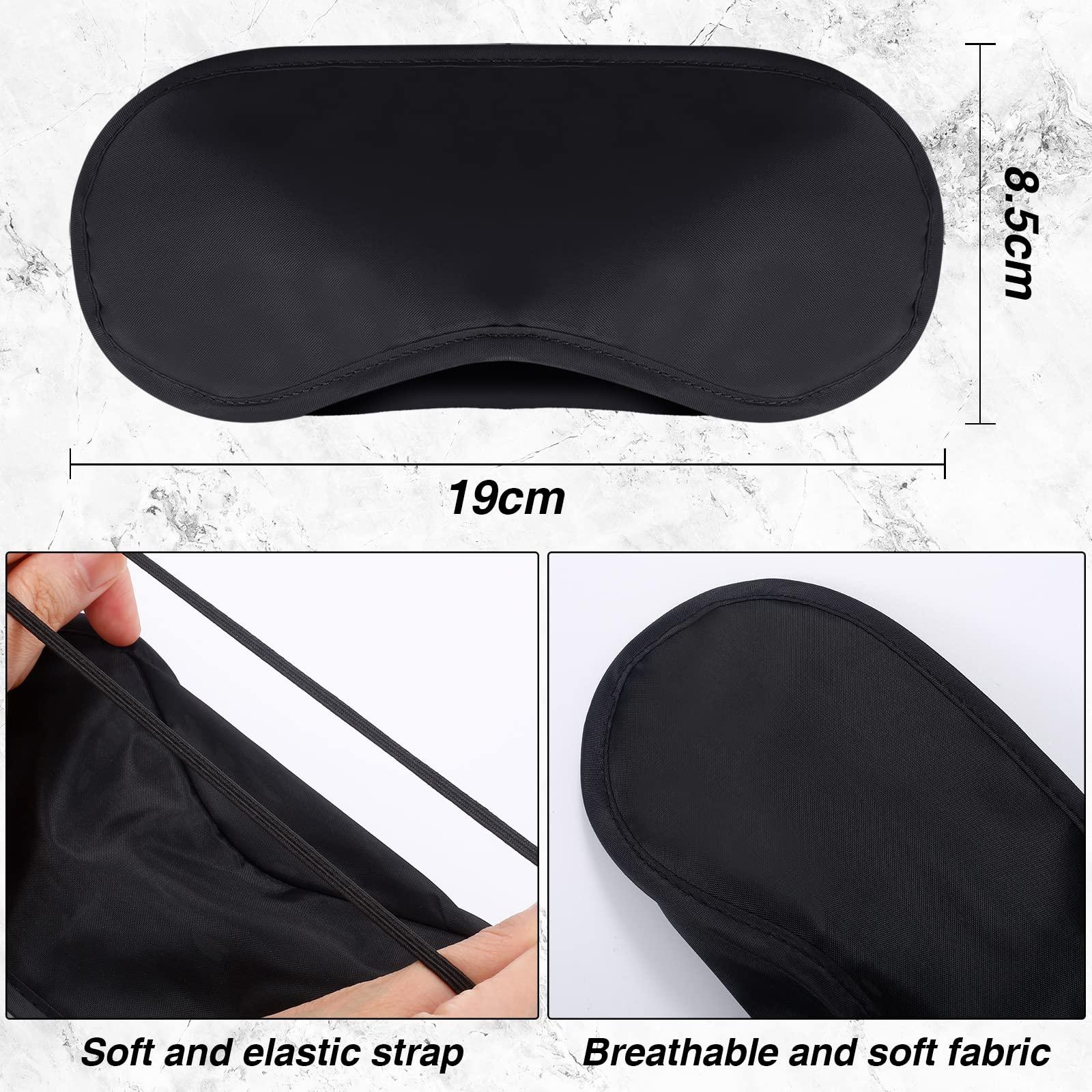 Hicarer 100 Pack Eye Mask Disposable Blindfolds for Games with Nose Pad Soft Eye Cover Party Pack Sleep Eye Masks Eye Shade Mask Women Men Kids (Black)