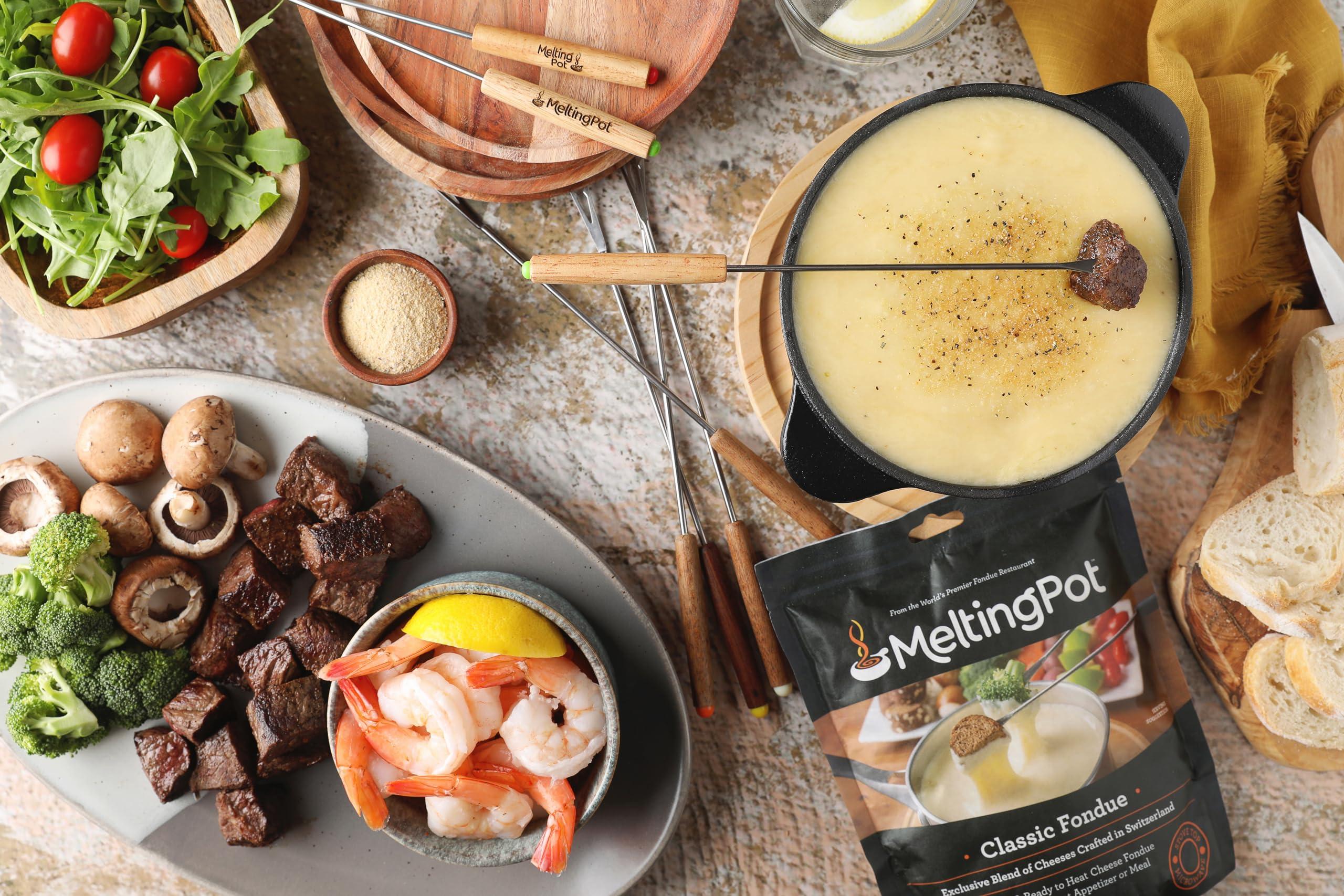 The Melting Pot Melting Pot Fondue at Home All Cheese: Classic Alpine Fondue Bundle, 10.58 oz (Pack of 8)