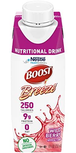 BOOST Boost Breeze Nutritional Drink, Wild Berry, 8 FL OZ (Pack of 12)