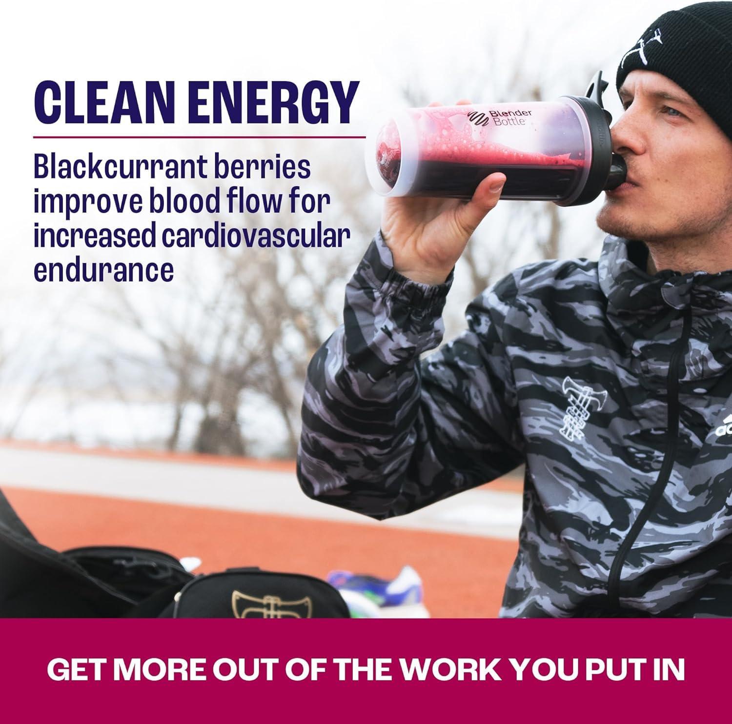2before 2before Blackcurrant I All Natural Vegan Pre Workout, Caffeine Free I Clean Energy, Endurance, Recovery I Pre Workout Women and Men I 20 Servings Pouch I Informed Sports Certified