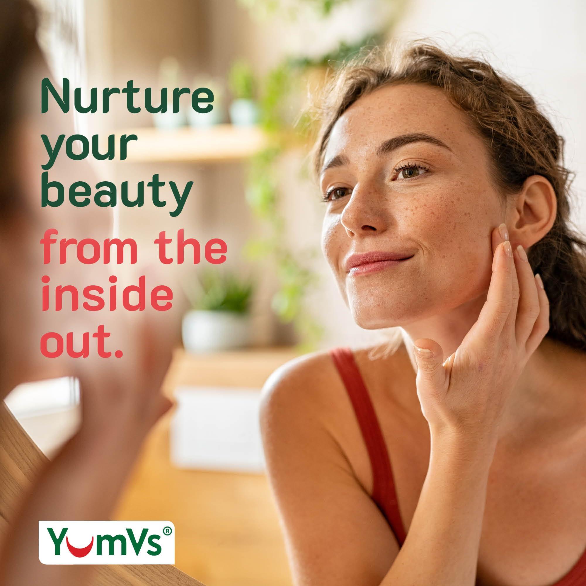 YUM-V'S YumVs Biotin Gummies 5000mcg - Luscious Raspberry Flavor - Thicker Faster Hair Growth Gummies for Women or Men - Hair, Skin & Nails Vitamins - Hair Gummies - Vegetarian Biotin Supplement (60 Ct., 2pk)