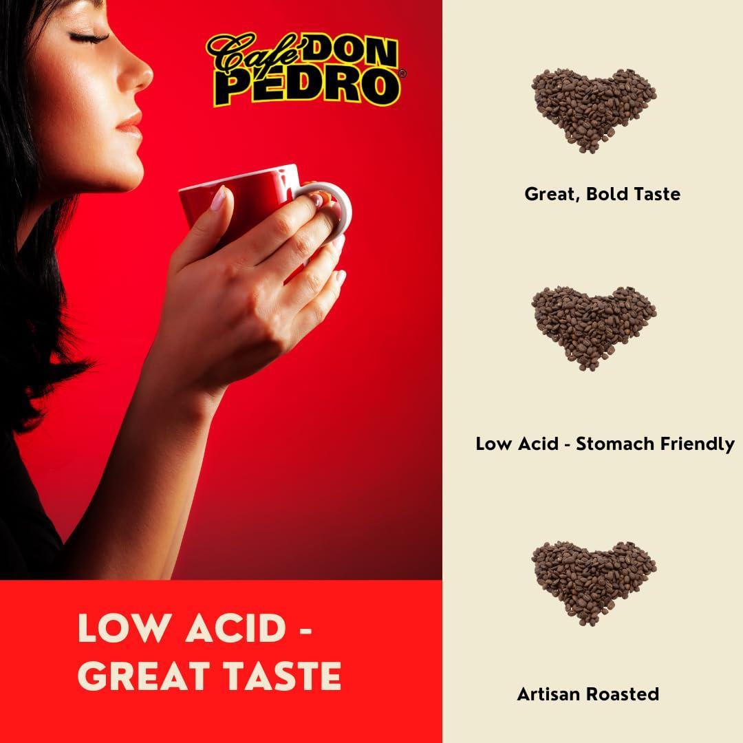 Cafe Don Pedro Cafe Don Pedro French Roast Dark Low-Acid Coffee One 12 oz Bag