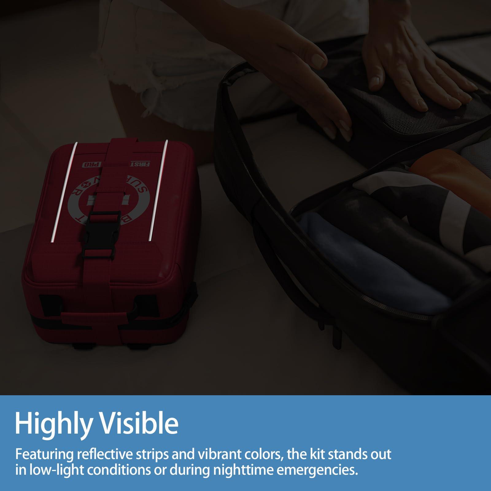 Besst Survivor Premium First Aid Kits, Labelled Compartments Industries Trauma Kits -MOLLE System Large Emergency Medical Kits for Car, Boats, Workplace, Outdoors, Hurricanes, 265 Piece Emergency Necessities Kits