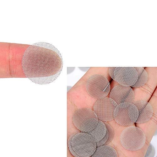 VideoPUP VideoPUP 50 Pieces 60 mesh 1/2 Inch Stainless Steel Screens Pipe Screen Filters, Premium Type 304 Pipe Screen Filters, Silver