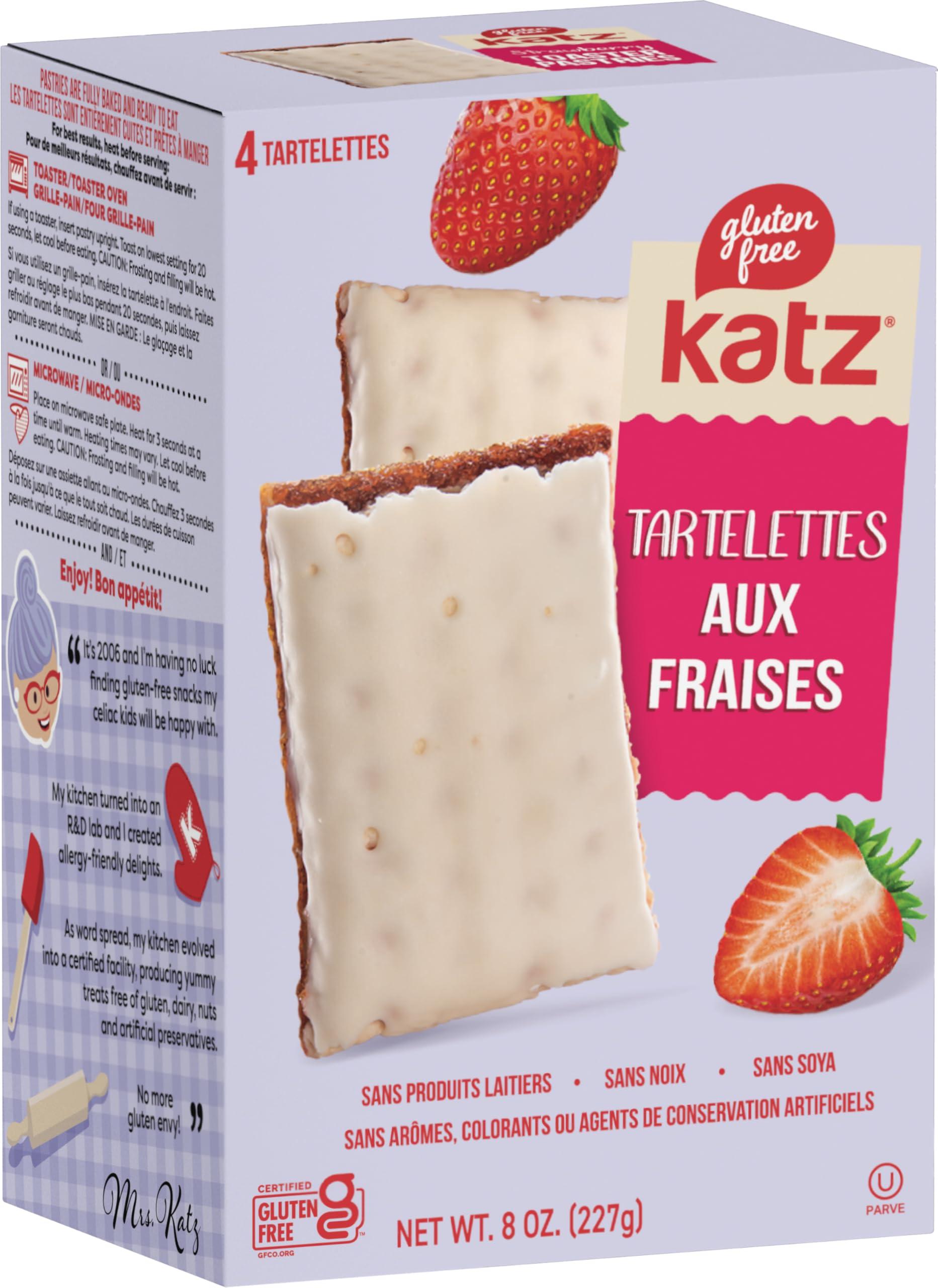 Katz Gluten Free Katz Gluten Free Toaster Pastries. Strawberry. Gluten Free. Dairy Free, Nut Free, Peanut Free, Soy Free. Kosher Snacks. 8 OZ (Pack Of 4)