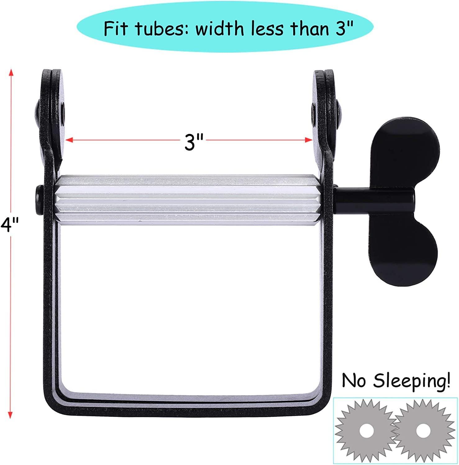 XYKEEY Toothpaste Squeezer, Metal Toothpaste Tube Squeezer Paint Tube Wringer for Artist, Hair Salon, Painter (Black)