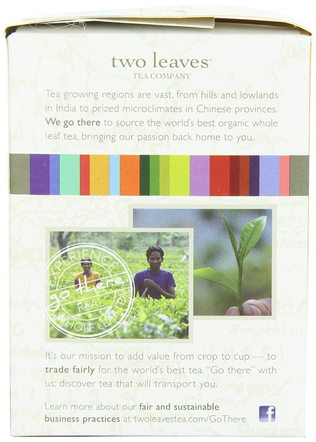 TWO LEAVES AND A BUD Two Leaves and a Bud Organic Chamomile Tea Bags, Naturally Caffeine Free, Whole Leaf Herbal Chamomile Tea in Compostable Sachets, 15 Count (Pack of 6)