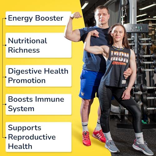 NTime Organic Bee Bread - Natural Fermented Pollen, Multivitamin for breast growth, Superfood for men, women, Vital Proteins, Immune Support & Energy Supplement