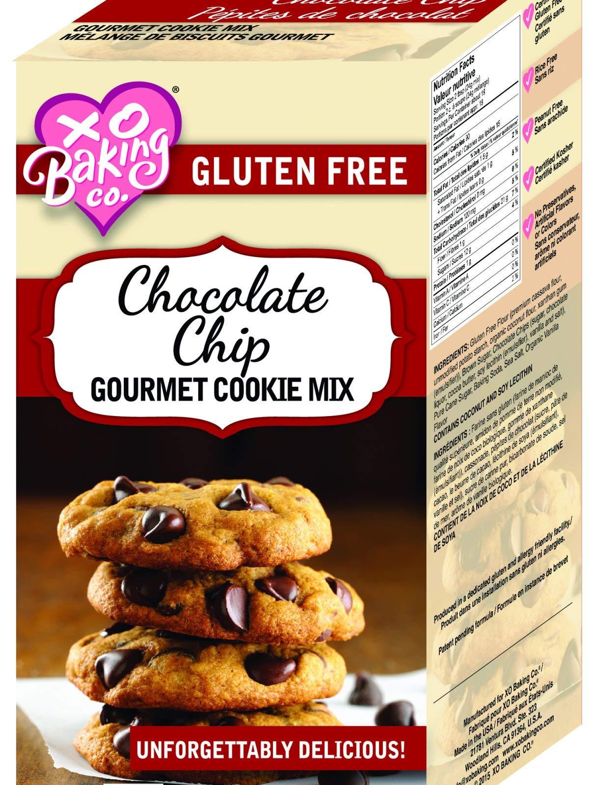 XO Baking Co. XO Baking Co. Gluten Free Chocolate Chip Gourmet Cookie Mix; Non-GMO; Kosher; Rice Free; Dairy Free; Peanut Free; No Preservatives; No Artificial Flavors or Colors, 16oz (Pack of 6)