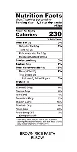 Tinkyada Tinkyada Brown Rice Pasta Elbow, Kosher, Gluten Free & Non-GMO, 16 Ounce (Pack of 12)