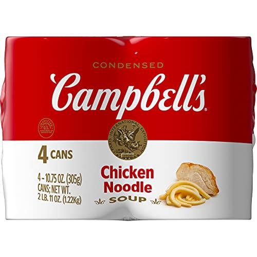 Campbell's Campbell's Condensed Chicken Noodle Soup, 10.75 Ounce Can with Pop-Top Lid (Pack of 4)