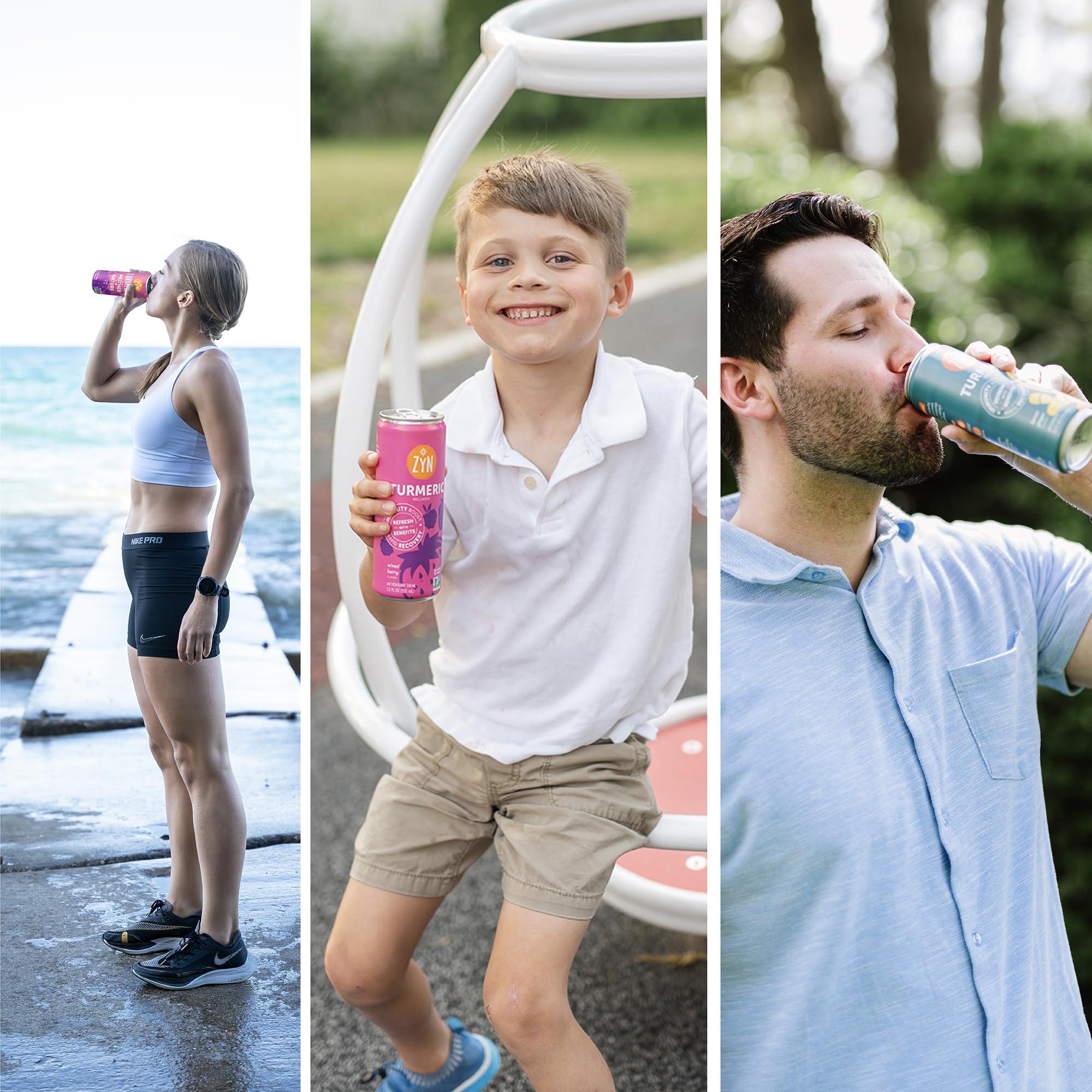 ZYN Turmeric Antioxidant Energy Drink by ZYN | 6 Pack | Mango Lychee | Low Calorie & No Added Sugar | Energy Turmeric Drinks for Inflammation Turmeric Drinks with Curcumin, Piperine, Vitamin C & Zinc | Plant-Based Formula