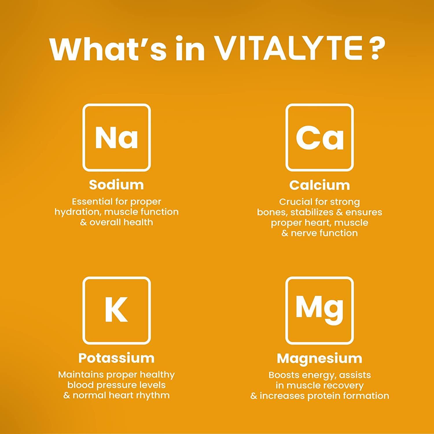 Vitalyte Vitalyte Electrolyte Powder Drink Mix, Isotonic Electrolyte Hydration Mix, Bulk Case Pack (12 Pack, Orange)