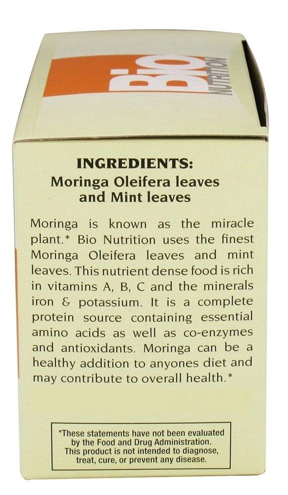 Bio Nutrition Bio Nutrition Moringa Tea, Mint Flavor - 30 Tea Bags