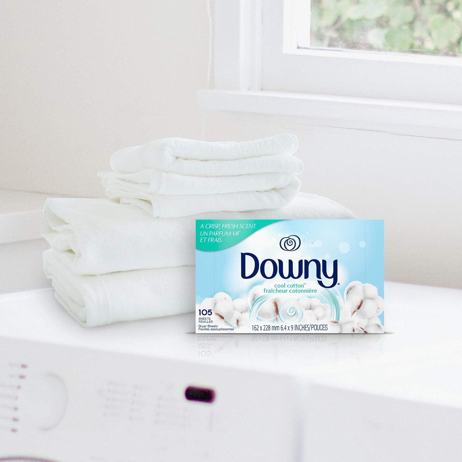 Downy Downy Dryer Sheets Laundry Fabric Softener, Cool Cotton, 240 Count