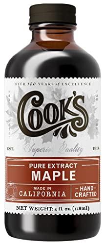 COOK'S Cook's, Pure Maple Extract, All Natural Premium Maple Sap from Vermont's Finest Maple Trees, 4 oz