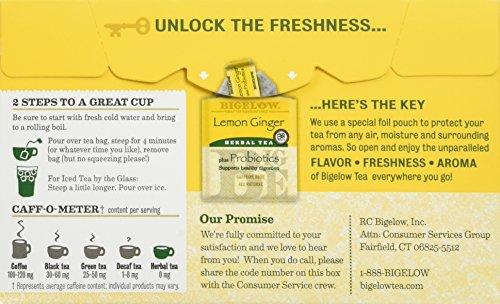 Bigelow Tea Bigelow Herbal Lemon Ginger Tea, 1.39 Ounce (Pack of 6)