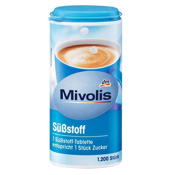 Mivolis dm Mivolis Sweetener Tablets, Gluten and Colour-Free, Vegan 1.200 St., 72 g /2,54 Oz.(Pack of 1)