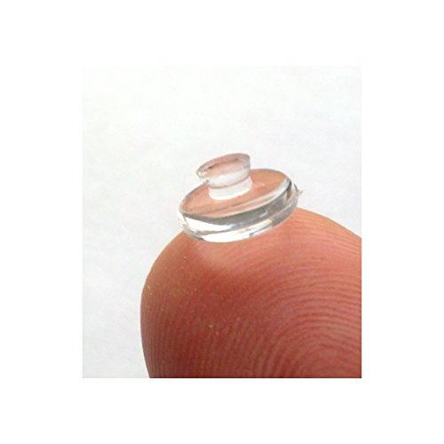 Askana ASKANA Optical Soft Silicone Round-Shaped Round Shaped Click-on Slide-in Push-in Silicon Nose Pads for Reading Prescription Glasses Sunglasses L= 9 mm/~ 0.35'' (6 Pairs)